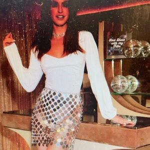 NWT 12th Tribe Wn's Size L Tinsley White Ruched Bodysuit Retail $42